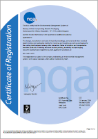 Zertifikat ISO 14001-2015 für MOCAP LTD